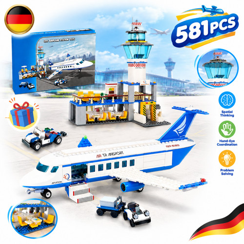 Stadt flughafen baustein set - stadt,