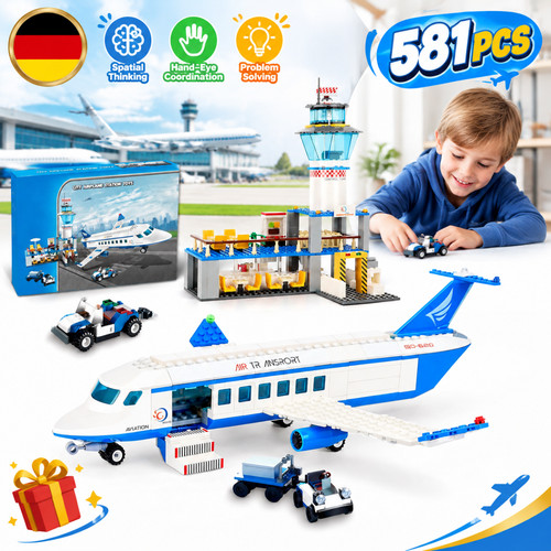 Passagierflugzeug baustein set - passagierflugzeug,